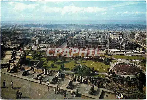 Moderne Karte Edinburgh From the Castle Ramparts