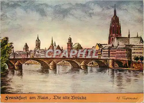Cartes postales moderne Frankfurt am Main Die Alte Brucke