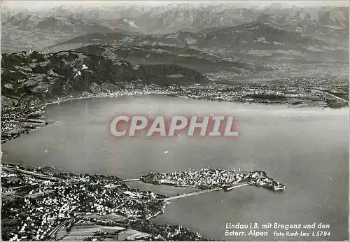 Moderne Karte Lindau I B Mit Bregenz und Den Osterr Alpen