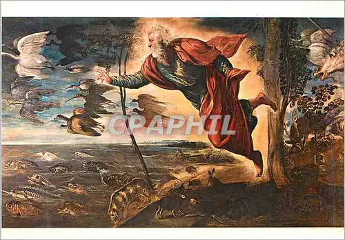 Moderne Karte Jacopo Tintoretto La Creation des Animaux Venise Galerie de L'Academie (Italie)