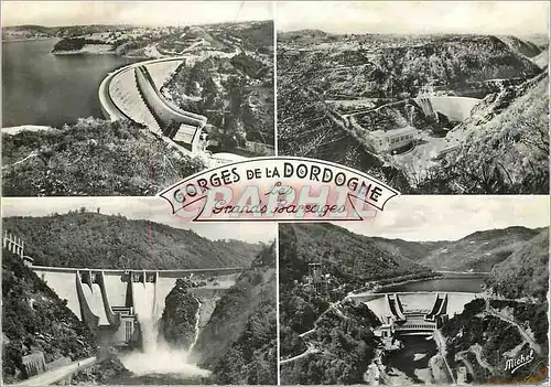 Cartes postales Gorges de la dordogne bord 280 mareges l aigle le chastang Barrage