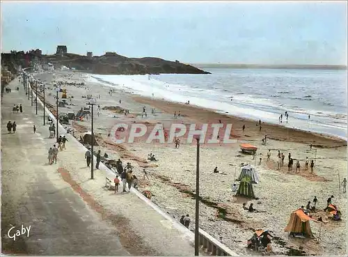 Moderne Karte Le val andre (c du n) la plage vers les murs blancs