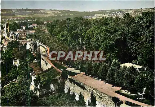 Moderne Karte En avion au dessus de 21 chateau thierry (aisne) le vieux chateau les remparts