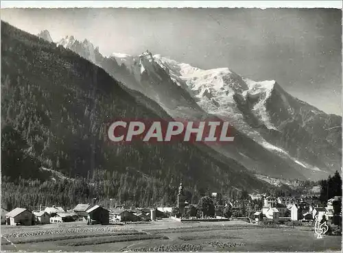 Moderne Karte Argentiere (hte savoie) vue general le mont blanc (4807 m) le dome (4240 m) et aiguille du goute