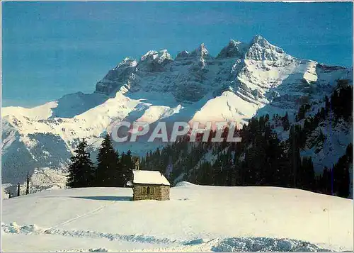 Moderne Karte La chapelle des crosets s val d illiez les dents du midi