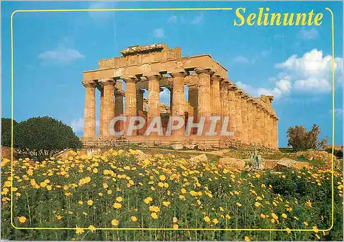 Cartes postales moderne Selinunte temple de junon