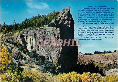 Cartes postales moderne L auvergne murol le lac chambon la dent du marais ou saut de la pucelle