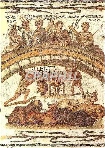 Cartes postales moderne Bestiaires festoyant dans l arene iii e s ap j c(musee du bardo)