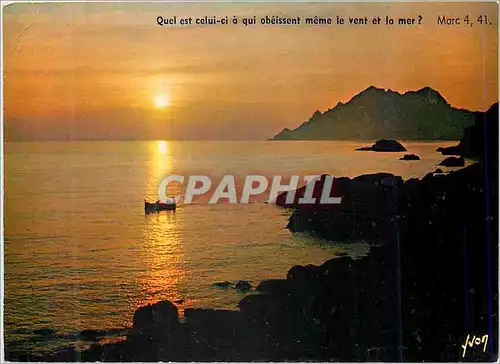 Cartes postales moderne Couleurs et lumiere de france coucher de soleil en mediterranee