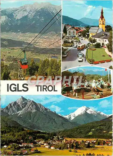 Moderne Karte Igls 900 m tirol Folklore