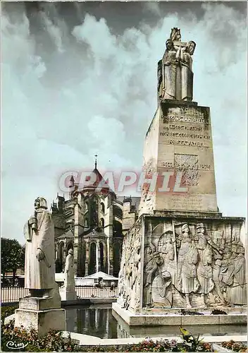 Moderne Karte Soissons (aisne) mo l abside et le monument aux morts Militaria