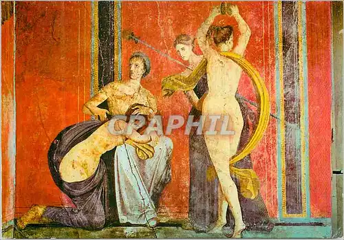 Moderne Karte Pompei villa dei misteri la flagellant et la bocchante