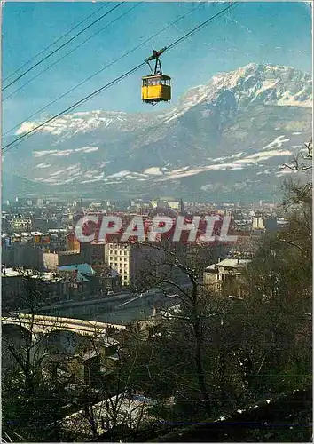 Moderne Karte Grenoble telepherique de la bastille et le moucherotte(1895 m)