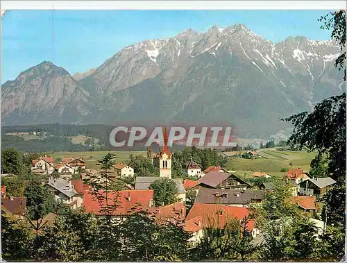 Moderne Karte Kurort igls tirol 900 m blick gogen nordkette