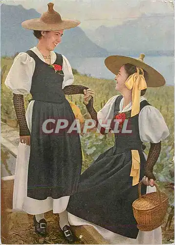 Moderne Karte Costumes suisse Folklore