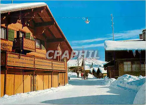 Cartes postales moderne Leysin village (1300 m) avec le pic chaussy
