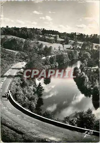 Moderne Karte L auvergne br int 308 vallee de la dore perspective sur la dore et la route d ambert au gour de