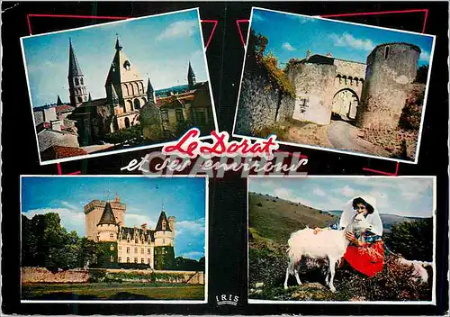 Cartes postales moderne Le dorat (haute vienne) 3 la collegiale(ii s) la porte bergere chateau d azal le riz les monedie