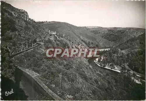 Moderne Karte L auvergne pittoresque 83 la route touristique st flour chaudes aigues a la cote de lanan