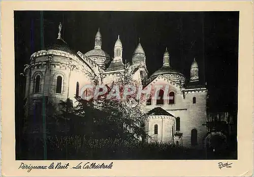 Moderne Karte Perigneux la nuit la cathedrale