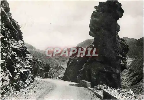 Moderne Karte 5 haute vallee du var dans les gorges de daluis la tete de femme