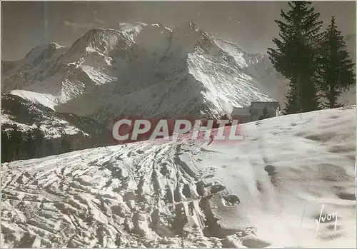 Cartes postales moderne Saint gervais (hte savoie) plateau du bettex gare d arrivee du teleferique et le mont blanc