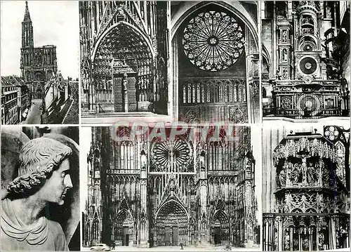 Moderne Karte 175 strasbourg la cathedrale vues generales