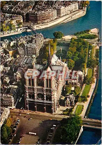 Cartes postales moderne Paris notre dame le parvis et le square de l archeveche dans l ile de la cite