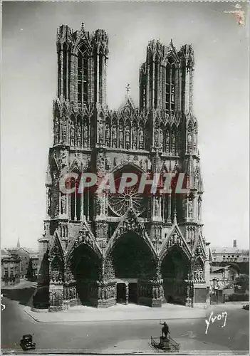 Moderne Karte Reims (marne) la cathedrale