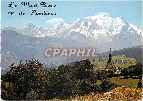 Cartes postales moderne E 670 la chaine du mont blanc(4807 m) vue de combloux(haute savoie)