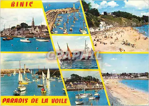 Cartes postales moderne Couleurs de bretagne binic 22 2253 le port et les plages