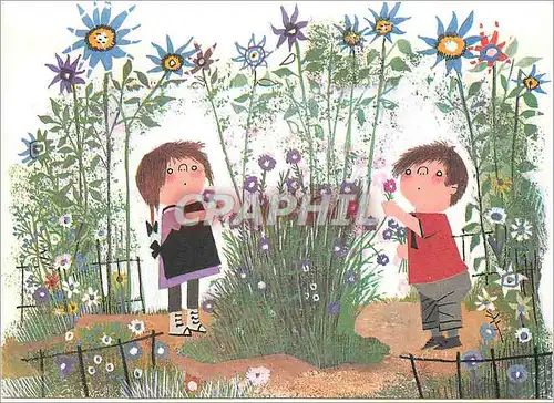 Cartes postales moderne Flower children