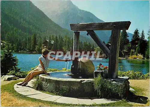 Cartes postales moderne 16207 champex la fontaine au moulin