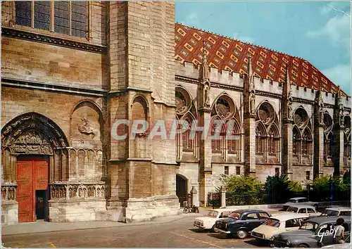 Moderne Karte 37 sens (yvonne) le palais synodal (xiii) et la cathedrale (portail de droite xiv)