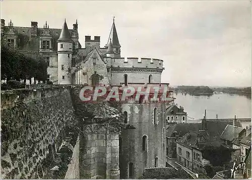 Moderne Karte Amboise (indre et loire) le chateau cote est et la loire