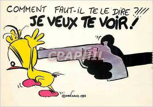 Cartes postales moderne Le piaf 67 dan satel copyright 1987