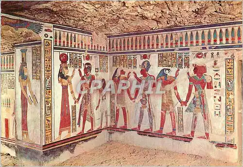 Cartes postales moderne Louxor vallee des reines peintures murales dans le tombeau du amen her khopshef