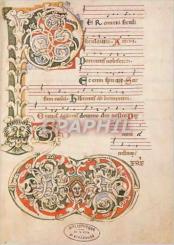 Cartes postales moderne Manuscrits du mont saint michel preambule du chant de la preface