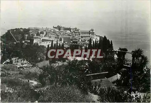 Moderne Karte La cote d azur 106 monte carlo le rocher de monaco vu du jardin exotique