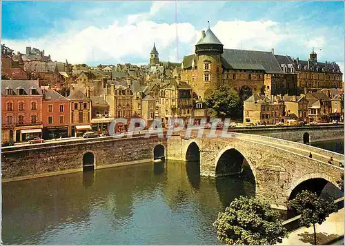 Cartes postales moderne 4 laval (moyenne 53) le chateau et le vieux pont