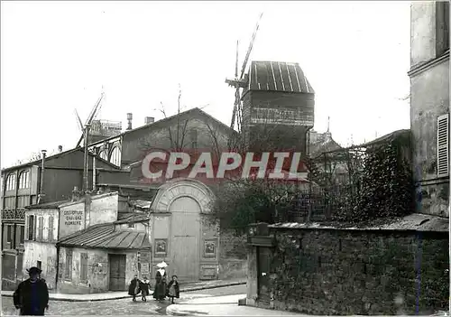 Moderne Karte Paris 1900 31 les moulins de montmarthre