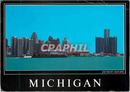 Cartes postales moderne Detroit michigan the detroit skyline along the detroit river