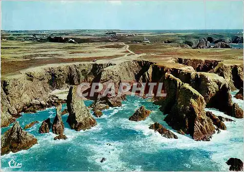 Cartes postales moderne Belle ile en mer (morbihan) ci 393111 vue aerienne les aiguilles de port coton