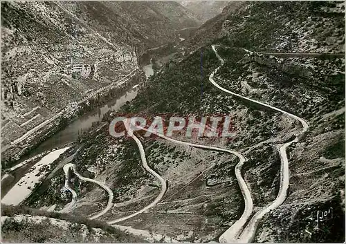 Cartes postales moderne Gorges du tarn la malene (lozere) les lacets de la route