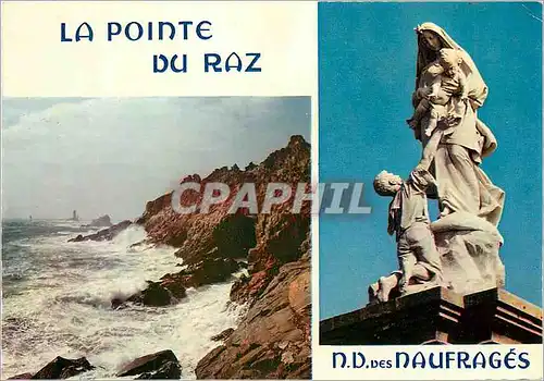 Cartes postales moderne La bretagne en couleurs mx 425 la pointe du raz et notre dame des naufrages