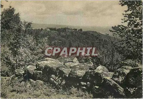 Cartes postales moderne H 410 mont sainte odile le couvent et le mur paien vus du sud