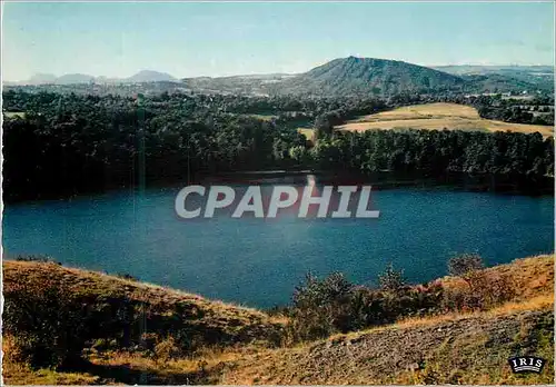 Cartes postales moderne  gour de tazenat (p et d) ancien cratere (alt 640 m sup 34 ha prof 66 m)