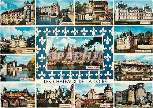 Cartes postales moderne Les merveilles du val de loire h 543 ses chateaux Blois Chenonceaux Amboise Cheverny Chaumont Ch