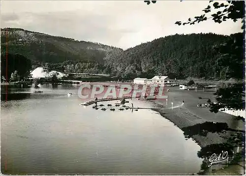 Moderne Karte L auvergne br int 186 lac chambon la plage peche barques pedalos et natation