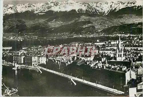 Cartes postales moderne 1001 grenoble vue generale et la chaine des alpes